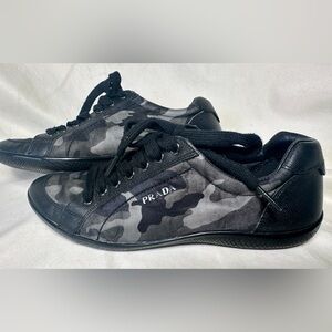 Prada Sport Camo Green Camouflage Low Top Sneaker EU 37, US 7, UK 4